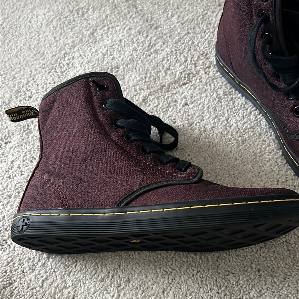 Dr. Martens Burgundy High-Top Men's Shoes